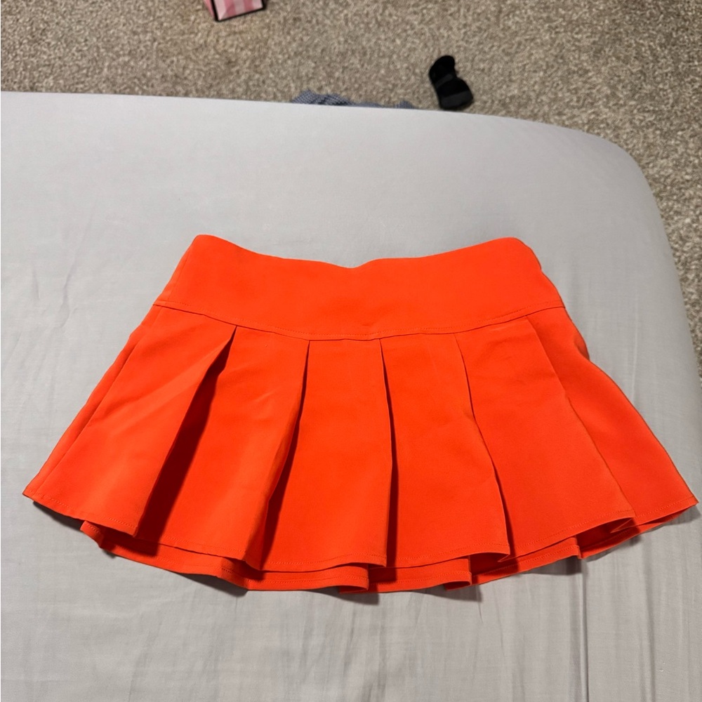 Forever 21 Vibrant Orange Skater Skirt